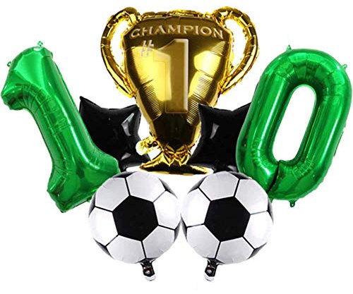 DIWULI Fussball Geburtstag 10 Jahre - Fussball Luftballons