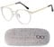 SUNTIRC Blue Light Blocking Glasses Computer Gaming Clear Frame Women Men Anti Blue Light Glasses Women Lightweight Computer Glasses Non-Prescription Lens Anti Glare anti Headache (Transparent, 1PCS)