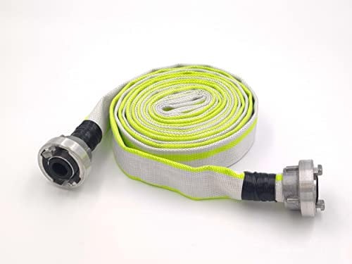 D-25 | 1 Zoll | 5 Meter Schlauch mit Storz-Kupplungen Bauschlauch Industrieschlauch Flachschlauch Wasserschlauch