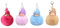 Select Zone Schlüsselanhänger Bommel 4 pcs Schlafende Babypuppe Keychain Plüsch Anhänger Mini Baby Puppe Keychain | Handtasche Anhänger | Flauschige Auto Schlüsselanhänger