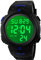VenSten Herren Digital Uhren,50 m Wasserdicht Freizeit Outdoor Armbanduhr mit Wecker Stoppuhr, Läuft mit LED - Digitaluhren für Männer.