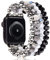 VISOOM Compatible with Apple Watch Straps 40mm/38mm/41mm Series 8/7/6/SE/5/4 Women Beaded Bracelet Fancy Dressy Elastic Stretchy Handmade Replacement Wristband iWatch Band Series 3/2/1(Black)
