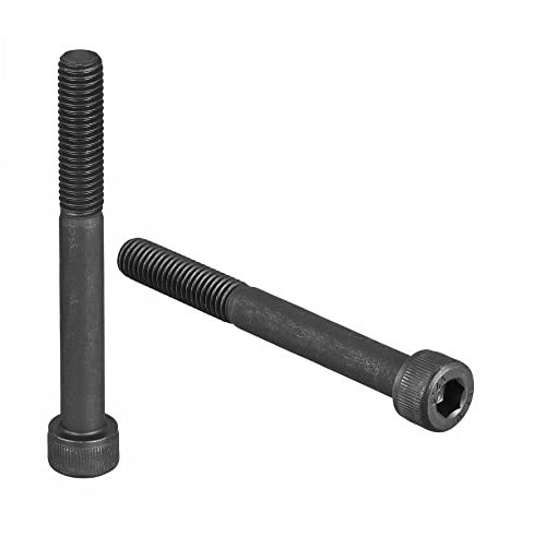 sourcing map Bulloni a testa cilindrica M8x75mm 12.9 grado in lega di acciaio viti a testa mezza filettatura 10pcs