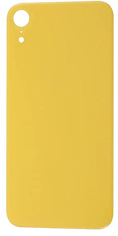 RÜCKGEHÄUSE RAHMEN KOMPATIBEL FÜR IPHONE XR BACK COVER GLAS SCHWARZ WEISS BLAU ROT GELB ROSA (GELB)