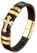 DAOMEI Charm Braided Rop Magnetic Cross Leather Bracelets Men Jewelry Jesus Bangles