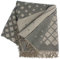 Rotfuchs Decke Wolldecke Kuscheldecke Plaid Wohndecke Jacquard grau 100% Wolle (Merino)