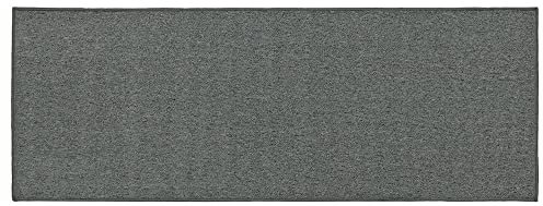 JVL Eden Machine Washable Latex Backed Runner Doormat, 57x150cm, Grey