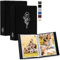 Lanpn Fotoalbum 13x18 100 2 Packungen, Klein Leinen Einstecken Einsteckalbum für Hochformat Fotos Bilder Schwarz