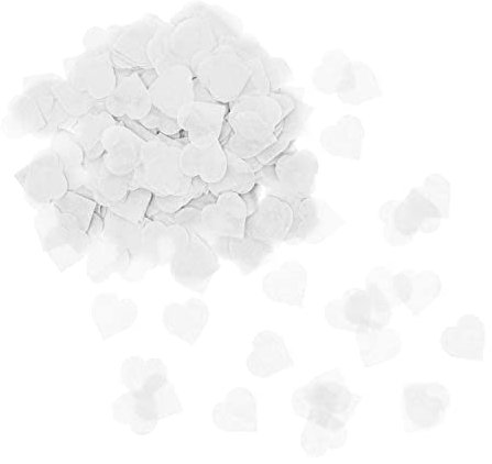 Oblique Unique® Papier Herz Konfetti 1000 Stk. Herzen Tisch Streu Deko für Valentinstag Kinder Geburtstag Party Feier JGA Junggesellinnenabschied Hochzeit (Weiss)