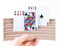 3D Vikings Porta carte da gioco in legno, confezione da 4 pezzi, perfetto per carte da gioco standard (4 file)