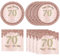 KHAIVI 70th birthday decorations for women, 70th birthday decorations, rose gold plates and napkins, 1953 birthday decorations, disposable tableware for party
