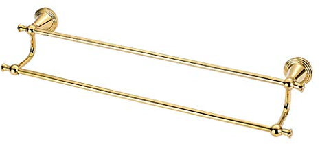 Porte-Serviettes avancé Finition dorée en Laiton Porte-Serviettes Mural Double Porte-Serviettes sans poinçon/600 mm The New