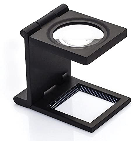 10X Lupe Lupe, Desktop Tragbare Metall Lupe Faltskala Nähen Lupe für Textil Optische