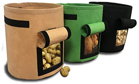 Happyyami Blumentopf Pflanz Wachsend Kartoffel Wachsen Topf Töpfe Für Freilandpflanzen Kartoffeln in Einer Tüte Belüftung Stofftöpfe Gartentöpfe Aus Stoff Süßkartoffel Muschelschale Zubehör