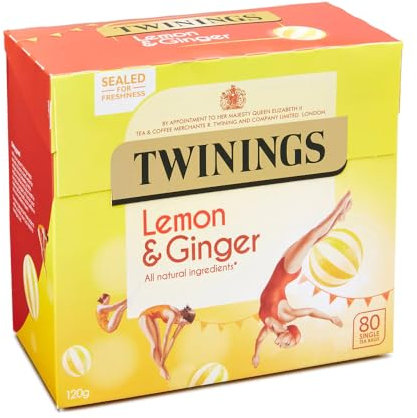 Lemon & Ginger Zitronen- und Ingwer-Tee aus England 80 Beutel – importiert von Shestore24
