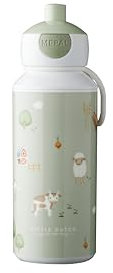 Mepal - Gourde Pop-up Campus Little Dutch - Gourde Étanche pour L'école - Gourde Réutilisable pour Enfant - Sans BPA et Lavable au Lave-Vaisselle - 400 ml - Little Farm