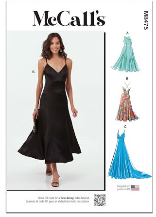 MCCALLS M8475AA Schnittmuster für Damenkleider und Damenkleider, Größe 38-42-44-46