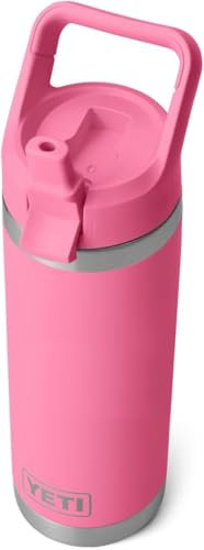 YETI Rambler Flasche 18oz (532ml) mit Trinkhalmdeckel Harbor Pink