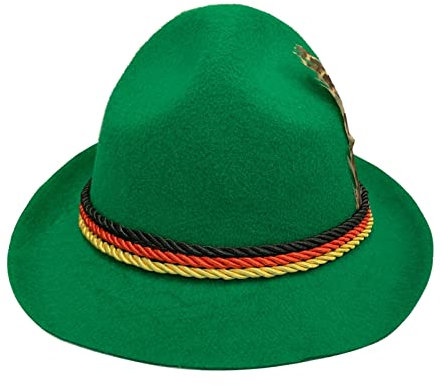 Gala Hut Zylinderhut Zylinder Hut für Erwachsene Chapeau 20er Jahre Stil Zaubererhut Grün Filz Partyhut Karneval Oktoberfest Themenparty Kostümzubehör Lässiger Festival Hut Kostüm (Green, One Size)