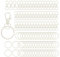 Werownsgso 100 pcs Porte Clef Mousqueton，Porte Métal Mousqueton Sac A Main， Petit Mousqueton，Porte Clé Rotatif Mousqueton de Lanière pour DIY Bijoux Portefeuille Porte Clés Artisanat Longe (Argent)