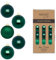 Weihnachtskugeln Glas 4cm 36 Stück - matt & glänzend - Kleine Christbaumkugeln Weihnachtsbaumkugeln für Weihnachten - Christbaumschmuck & Weihnachtsbaumschmuck Dunkelgrün - Fir Green