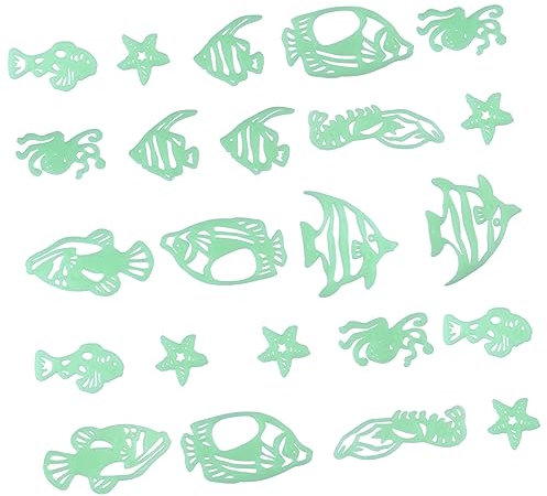 ifundom Home Wall 60pcs Tropical Fish Glow Aufkleber 4 Sets Klebenachtdekor Für Schlafzimmer