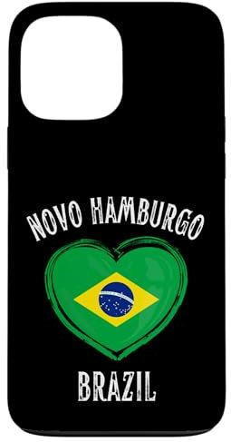 Hülle für iPhone 13 Pro Max Brazil Flag Heart Novo Hamburgo City