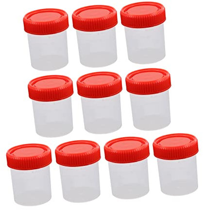 Holibanna 10pièces Cups à Échantillons Urine Récipients Étanches Pour Tests Et Analyses De