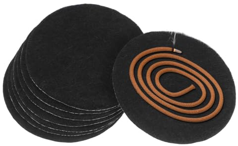 Luxshiny Feuerfeste Isolierunterlage Rund 3.35 Zoll Hitzebeständige Räucherkegelmatte Für Räuchergefäß Wiederverwendbare Feuerfeste Pads Zum Schutz Von Tischplatten 8 Stück