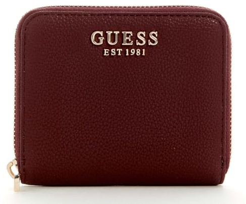 GUESS Geldbörse Laurel II SLG Small Zip Around Wallet Wine weinrot