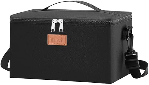 Lifewit Kühltasche Klein 6,4L / 11,6L, Kühlbox, Lunchtasche Isoliert | Faltbar Lunchbag, Tragbar, Auslaufsicher, wasserdichte Thermotasche für Arbeit, Reisen, Büro, Picknick, Schwarz