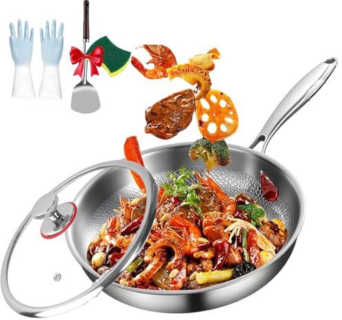 fjaldjfu 2026 Neue Tovara Titanium Pro Pfanne, Titan pfanne mit Deckel, Antihaftbeschichtete Bratpfannen, Titanpfanne 28 cm for Cooking, Perfekt für Jedes Kochfeld (Mit Deckel,28CM)