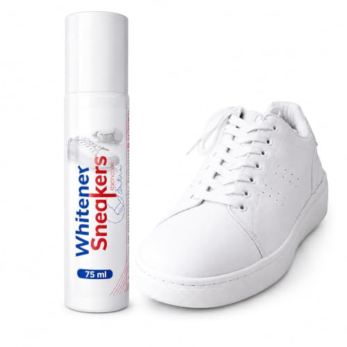 topolenashop Sbiancante per Scarpe e Pelle Bianca 75 ml con Spugnetta Applicatrice – Bianchetto Rigenerante per Sneakers, Scarpe, Borse e Cinture – Rinnova, Protegge e Ravviva il Bianco 8609972
