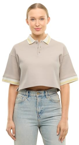 Johnny Urban Cropped Poloshirt Damen - Abbie - Kurzes Polo Shirt aus Baumwolle & Polyester - Oversized Crop Top - Schwerer Stoff