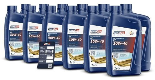 12x 1 L LITER EUROLUB GT SAE 10W/40 MOTOR-ÖL MOTOREN-ÖL 32121378