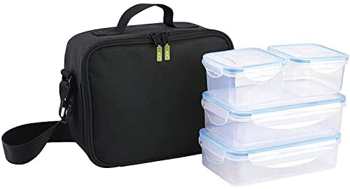 ORYX Bolsa Termica Con 4 Recipientes Hermeticos Plastico (2x800 ml + 2x400 ml.)