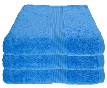Julie Julsen 3er Pack Duschtuch Chemikalien-Frei 600g/m² Türkis 70 x 140 cm 100% Baumwolle - Oeko TEX Std 100 Zertifizierung - Weich und Saugstark - Waschmaschinenfest