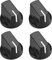 sourcing map 4 Stück 6.4mm Potentiometer Drehknöpfe für E-Gitarre Kunststoff Volumen Ton Knöpfe Schwarz