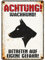 Plenty Gifts – Blechschild im Retrostil | Achtung! Wachhund! | 21x14,8 cm | Wanddekoration für drinnen und draußen