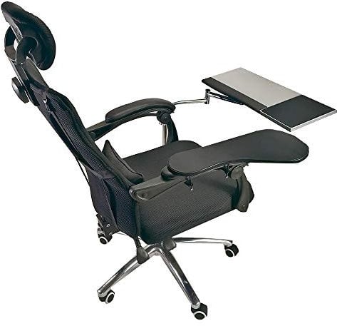 Laptop Maus Standstation Workstation Videospielstuhl oder runde Stange Tastaturablage PC-Plattform Armlehne Handgelenkauflage Pad 360 ° verstellbare Sturzverhütung Home Office Computermatte