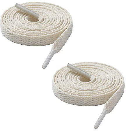 CCSOFTIME (2 PAIRS Flat ShoeLaces for Trainers Converse Air Force 1, Durable 8mm Wide Shoe Laces for Sneakers Sport Shoes, Shoe String for Kids Men Women, Multi Colors