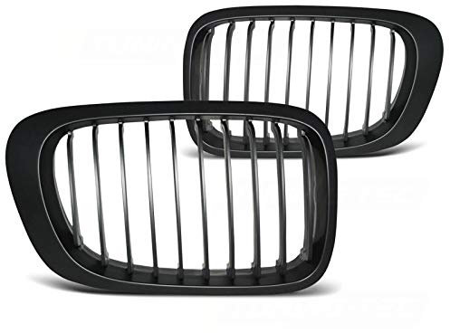 Calandre avant compatible avec BMW Série 3 E46 1999 2000 2001 2002 2003 Coupé Cabrio Calandre avant Sport GV-83 Grille de rein avant de rechange Noir mat