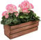 KOTARBAU® Blumenkasten Kräuterkasten aus Holz Langer Balkon-Blumenkasten 400x180x150 mm Braun