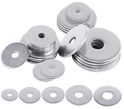 Glarks 100 piezas M3 x 15 mm grandes guardabarros arandelas 304 acero inoxidable arandelas planas para tornillo bloqueo de hardware