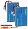 DuraPro 2 x 2000 mAh Batería LIP1522 compatible con Sony Playstation 4 PS4 V1 V2 Dualshock 4 CUH-ZCT1E CUH-ZCT1H CUH-ZCT1U CUH-ZCT2 o CUH-ZCT2U