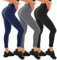 Walifrey Leggings Damen, High Waist Leggings für Damen Opak Leggings 3 Packung Marineblau/Grau/Schwarz XXL SM