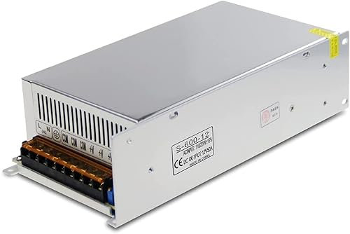 ALITOVE 12V 50A 600W Alimentation à découpage Adaptateur AC vers DC 12 Volt 50 Amp Convertisseur Transformateur LED Pilote pour lumière LED CCTV Caméra Radio Haut-Parleur Amplificateur