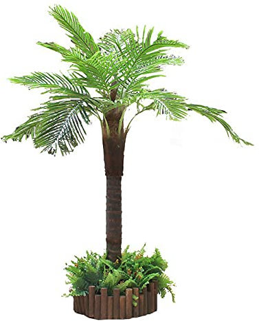 BTAISYDE Cocotier Artificiel avec Tronc Debout, Faux Palmier, Arbre Artificiel De Palmier Tropical, Palmier Décoratif, Palmier Artificiel, Palmier Exterieur,2m