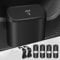 Kitbest Car Bin Trash Can with Lid 60 pcs Trash Bags, Mini Car Rubbish Garbage Bins for Front and Back, Auto Accessories for Storage and Organization - Portable, Cute, Waterproof, Black