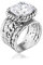 Ring aus 925er-Sterlingsilber mit kubischem Zirkonia, mehrfach strukturiert, Vintage-Look, stilvoll, hypoallergen, nickel- und bleifrei, handgefertigte Designer-Kollektion, Israel (Größe 5–11)